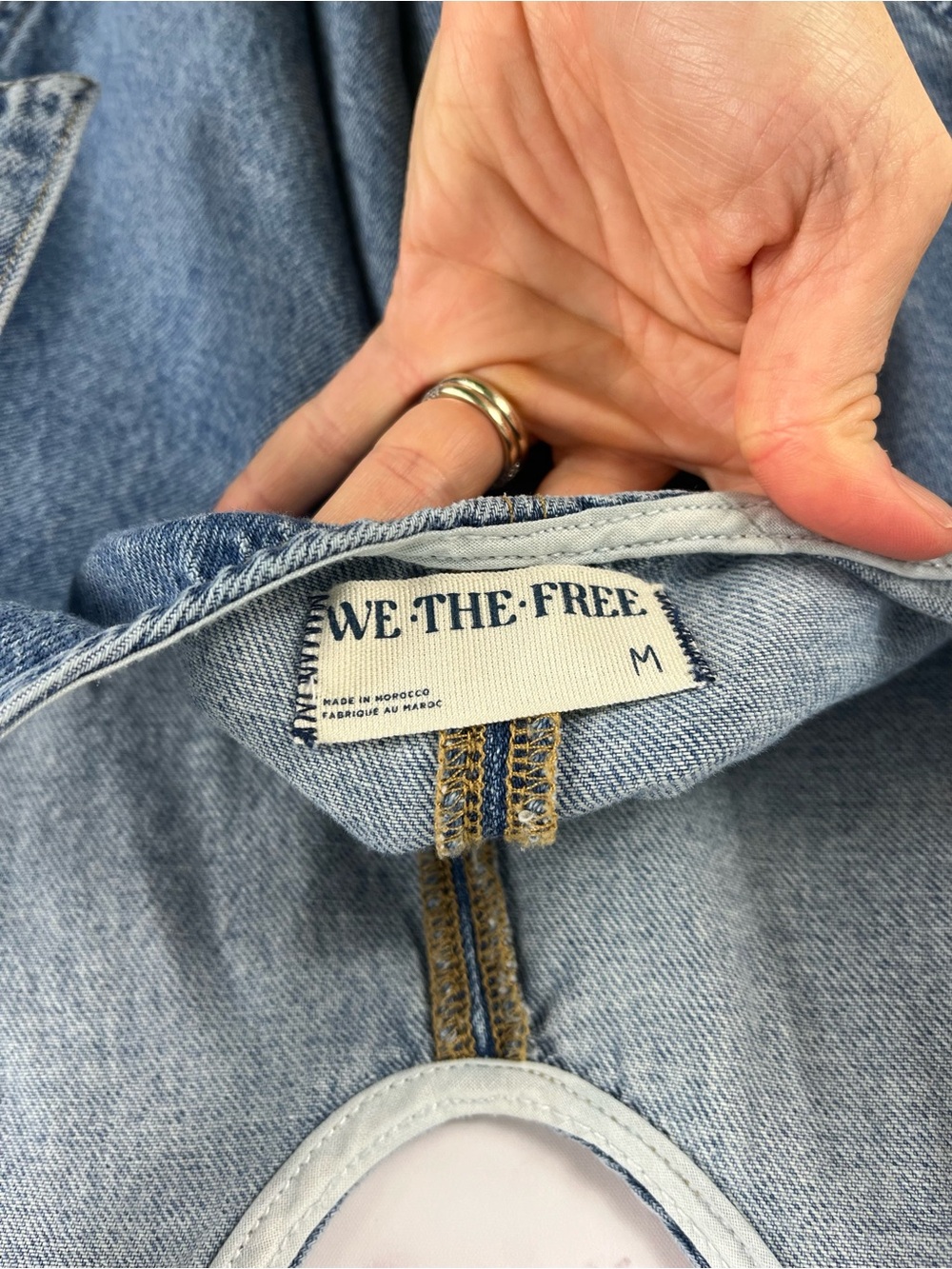 FREE PEOPLE High Roller Denim Dress Skirtall - Picture 8 of 8